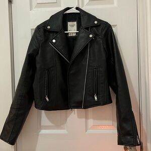 Black leather jacket
